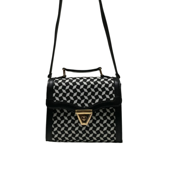 Satchel // Black & White // Crossbody Bag - Image 6